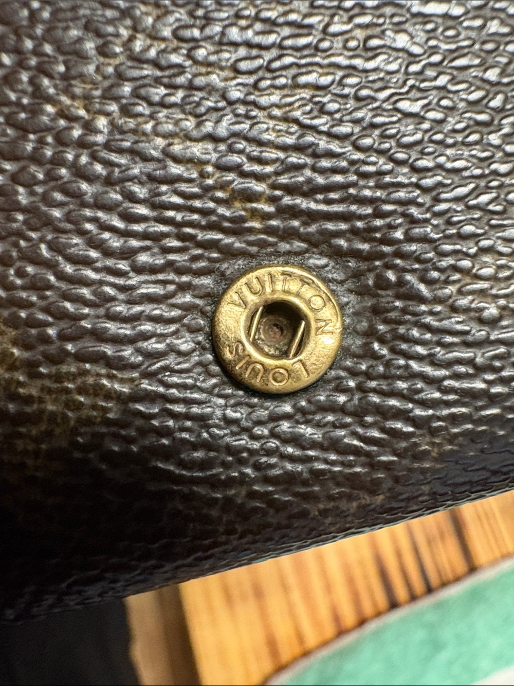 Louis Vuitton Dark Brown Monogram Canvas Bi-Fold Wallet with Gold Snap - Picture 11 of 12